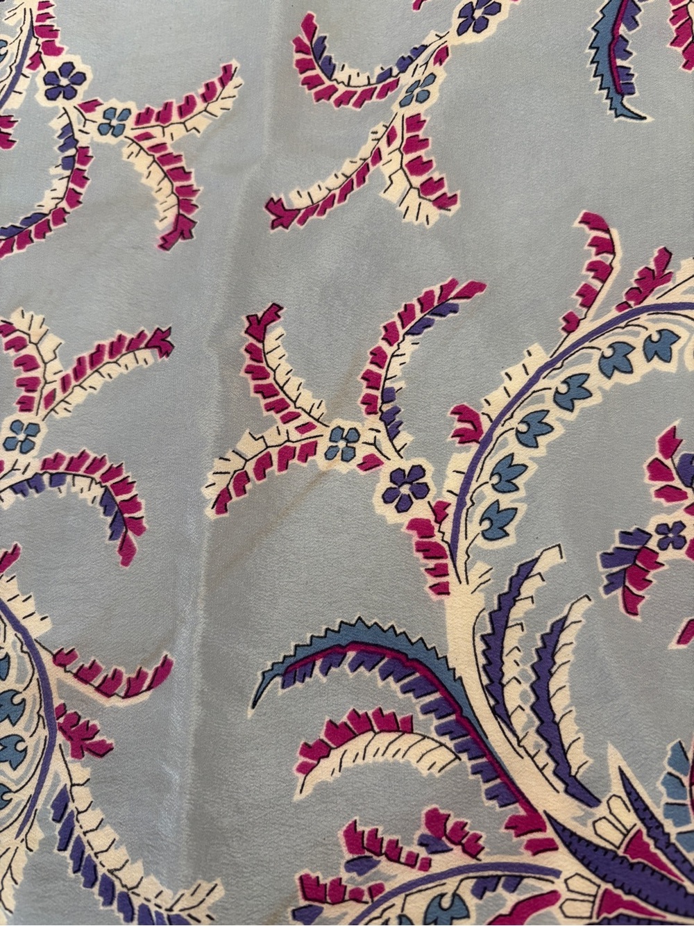 Vintage late 70s/80s Anne Klein for Vera Silk Scarf 31” – Made in Japan –Paisley - Picture 11 of 11